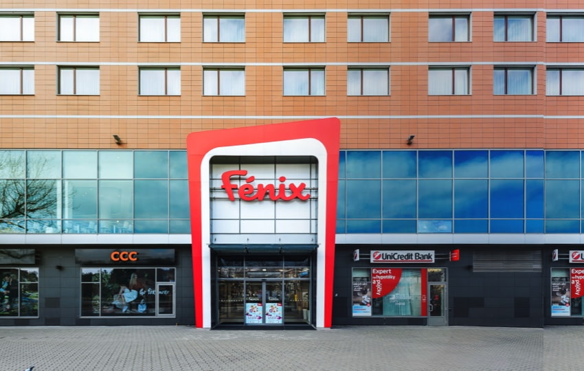 Plánek nákupního centra NC Fénix